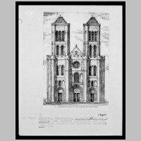 Saint-Denis, Rekonstruktion Westfassade nach Stoddard, Foto Marburg.jpg